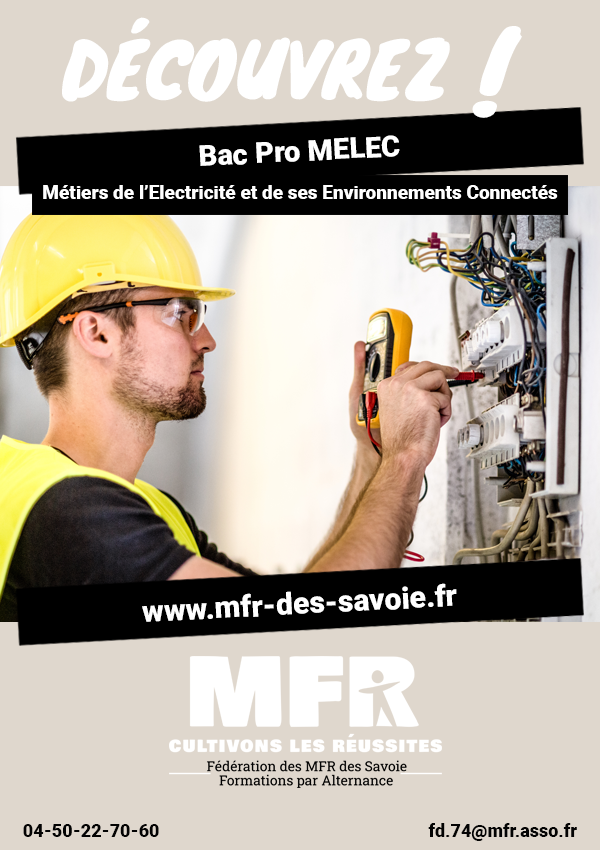Bac Pro Métiers de l’ELectricité et de ses Environnements Connectés (MELEC)