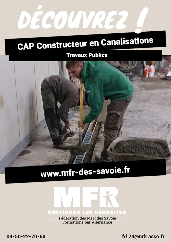 CAP Constructeur en Canalisation Travaux Publics