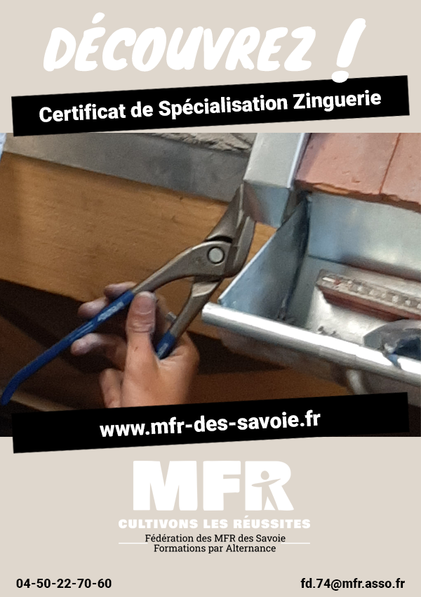 Certificat de Spécialisation Zinguerie