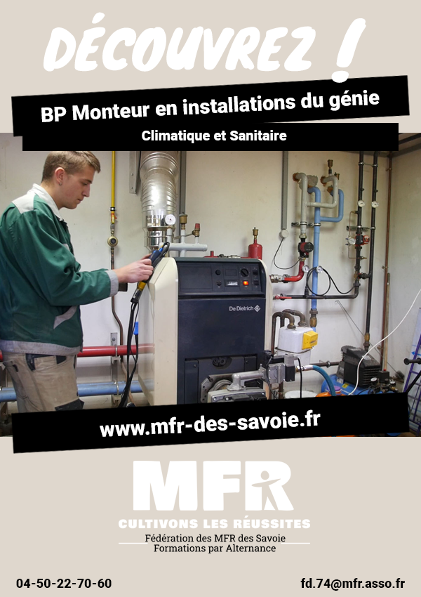 BP Monteur en installations du génie climatique et sanitaire