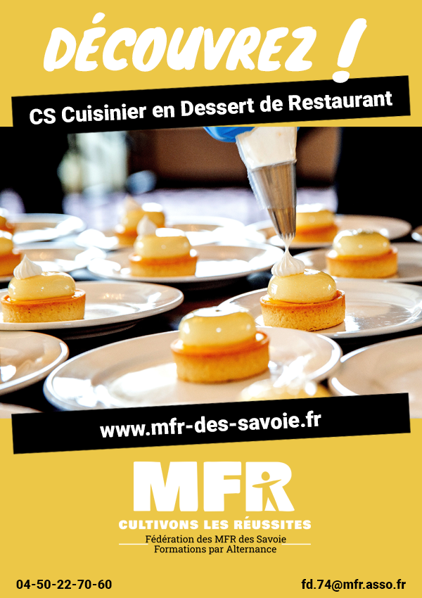 Certificat de Spécialisation  Cuisinier en Dessert de Restaurant